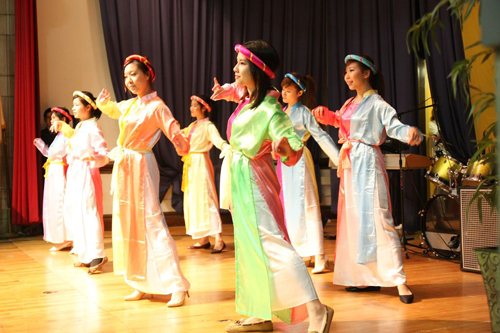 Tet in Boston: Traditional Vietnamese dancing is a big part of Saturday’s Tet in Boston celebration at the Harbor School in Fields Corner. 	Photo courtesy TIB